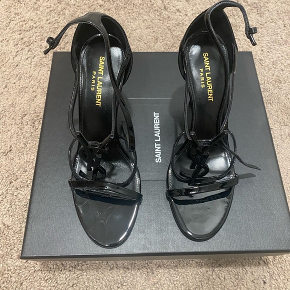 Saint Laurent Cassandra Sandals in Patent Leather - Picture 4 of 8